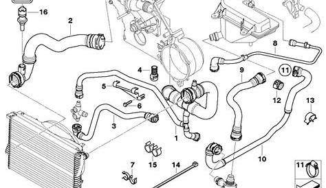 06 bmw x5 3.0 coolant hoses diagram