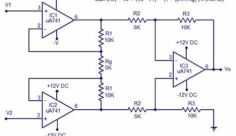 instrument amplifier circuit diagram