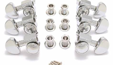 Grover Chrome Roto-Grip Locking Guitar Tuners for Gibson Les Paul SG