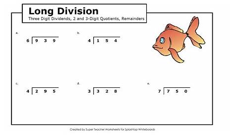 long division worksheet