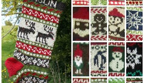 Knitting Pattern Collection of 16 Christmas Stockings Charts