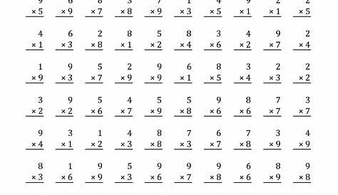 math fast facts worksheet