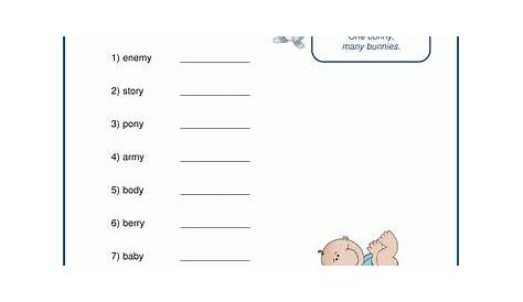 Changing Y To Ies Worksheets / Plural Of Nouns Esl Worksheet By Pat78