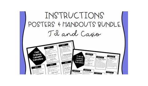 Graphing Calculator Instructions Posters and Handouts Bundle (TI and Casio)