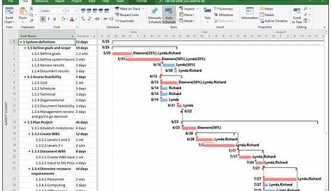 how to use microsoft project gantt chart