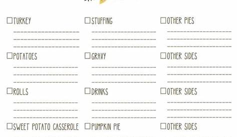 thanksgiving potluck list printable