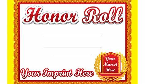Custom 8.5" x 11" Certificate - Honor Roll - Certificates - School Products