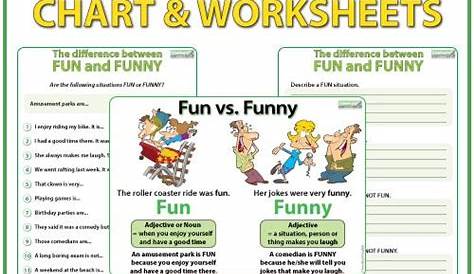Fun vs. Funny Worksheets | Woodward English