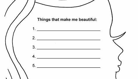 Therapy Worksheets For Low Self Esteem | AlphabetWorksheetsFree.com