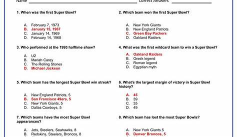 Easy Football Trivia Questions And Answers Printable - Printable Word