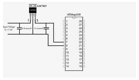 Circuit Diagram to Supply Steady 5V DC Power Supply to Microcontroller