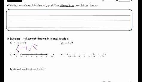 set and interval notation worksheet