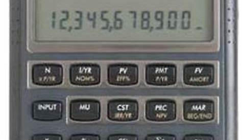 hewlett packard 10bii calculator