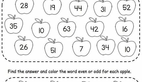 even and odd numbers worksheets for grade 2