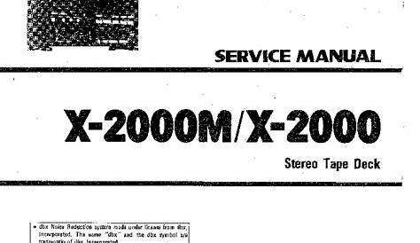 TEAC X2000 X2000M SM Service Manual download, schematics, eeprom