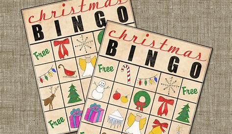 bnute productions: Free Printable Christmas Bingo Cards