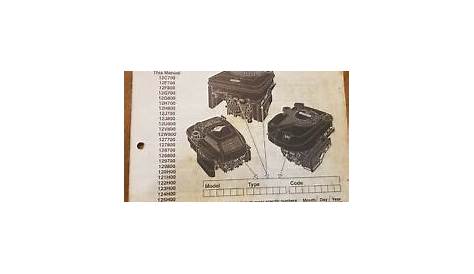 Briggs And Stratton Engine Maintenance Manual | eBay