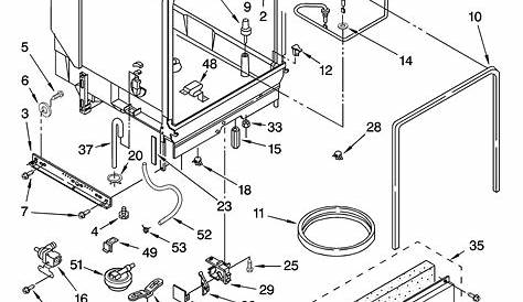 TUB ASSEMBLY PARTS Diagram & Parts List for Model 66574364K2 Kenmore