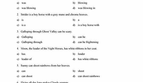 Verb Phrases Test - With Horses | Reading Level 1 | Preview