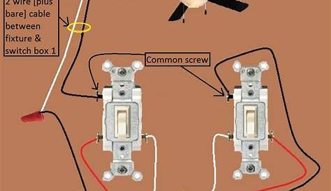 Wiring A Ceiling Fan With Light 2 Switches • Cabinet Ideas