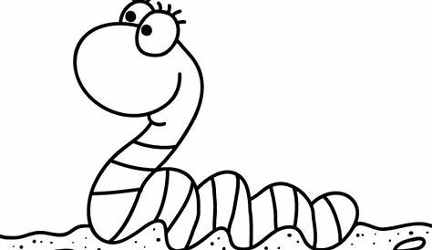 Free printable worm coloring page. Download it at https