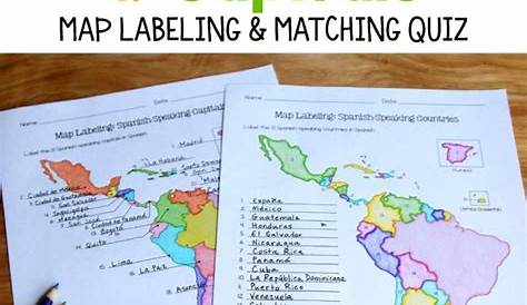 map labeling spanish speaking countries worksheet answers