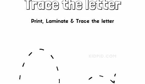 kindergarten letter trace worksheet