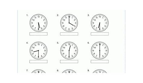 1st Grade Telling Time - Worksheets - free & printable | K5 Learning