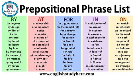 prepositional phrase worksheets
