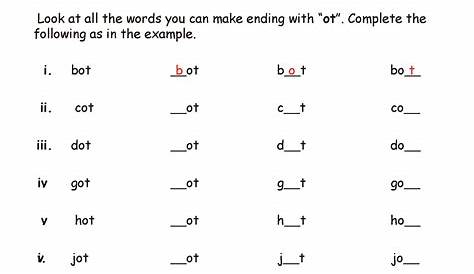 Phonics "at" Word Family Worksheets |www.grade1to6.com