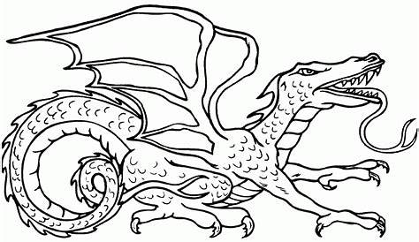Free Realistic Dragon | Coloring Pages For Adults, Download Free