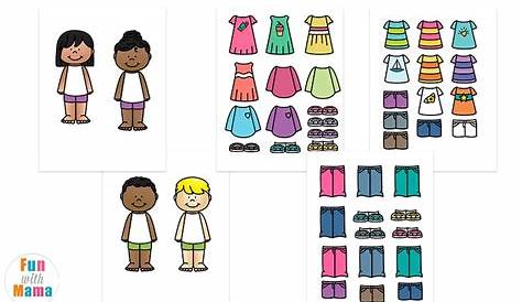 Printable Paper Dolls For Spring, Summer, Winter and Fall - Fun with Mama