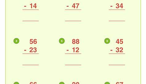 double digit subtraction superstar worksheets - free subtraction