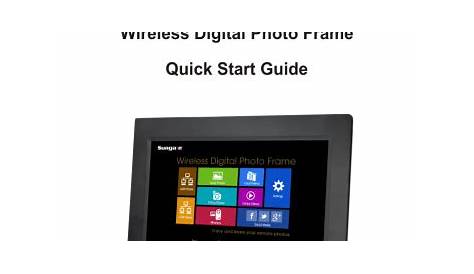 Sungale AD1021 Wireless DPF Quick Start Guide | Manualzz