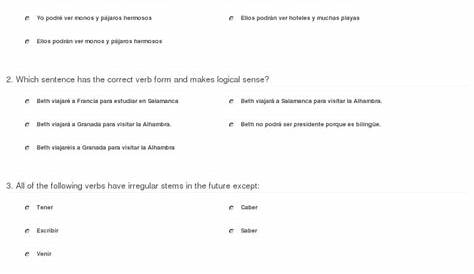future tense spanish quiz