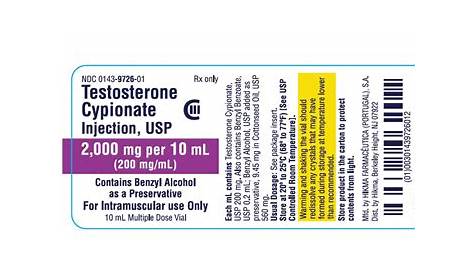 Testosterone Cypionate Injection, USP