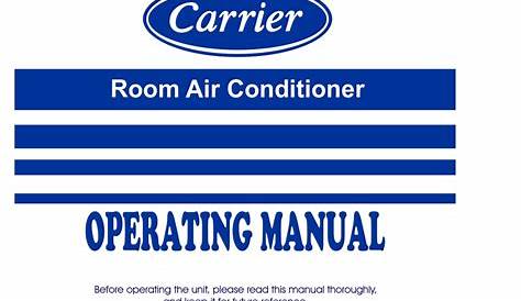 carrier air conditioner control manual