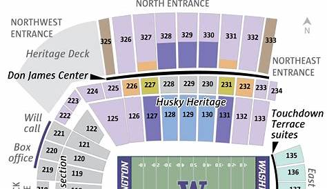 washington huskies football stadium seating chart