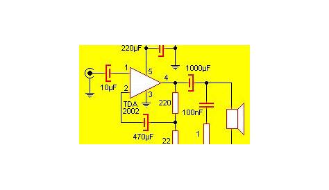 8W Audio Amplifier with TDA2002 Circuit Diagram