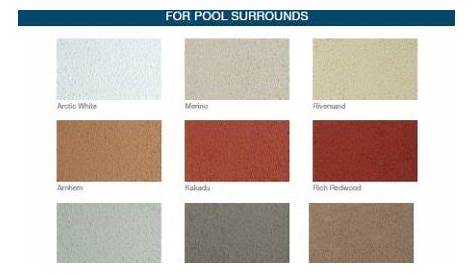 Poolside Colour Chart - Colormaker Industries