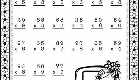 two digit multiplication worksheets