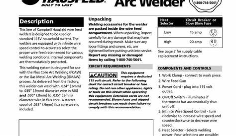Wire Feed Welder Campbell Hausfeld | Welding | Construction