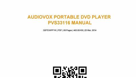 audiovox dvd player manual