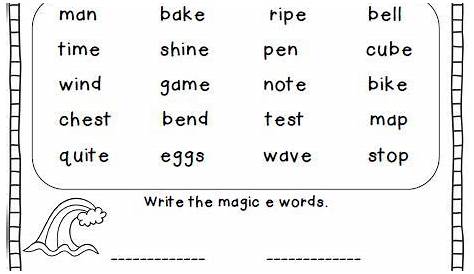Magic E Worksheets – Thekidsworksheet