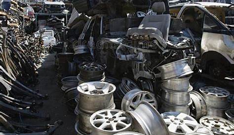 Car parts in junkyard stock photo. Image of rusty, scrapyard - 29660326