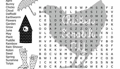 word search spring printable