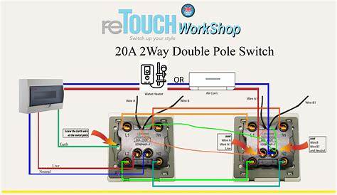 single pole double switch diagram