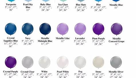 tuftex balloon color chart