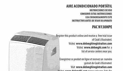 Delonghi Heater Air Conditioner Manual - Delonghi Whisper Cool Pinguino