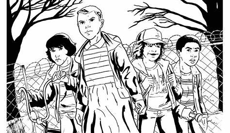 Easy Printable Stranger Things Coloring Pages